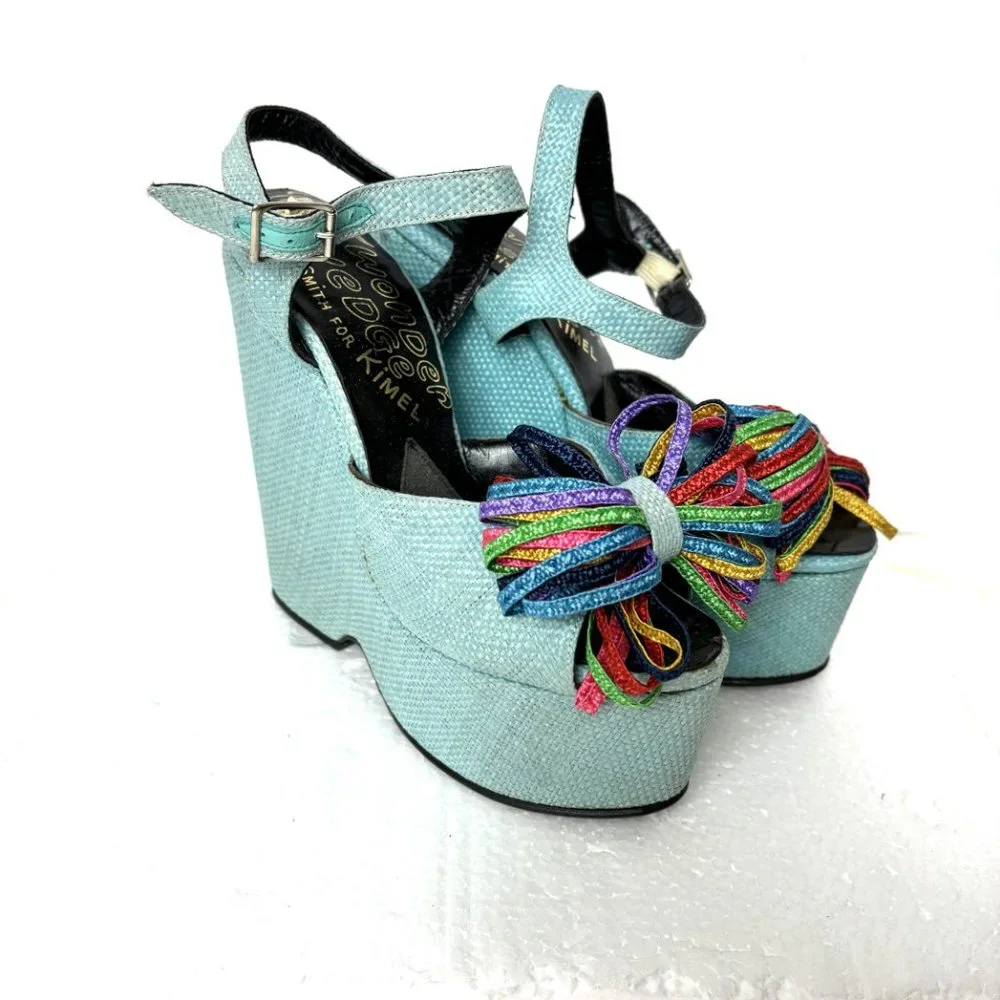 The Wonder Wedge Bonnie Smith for Kimel Platform Heels Vintage 1970s